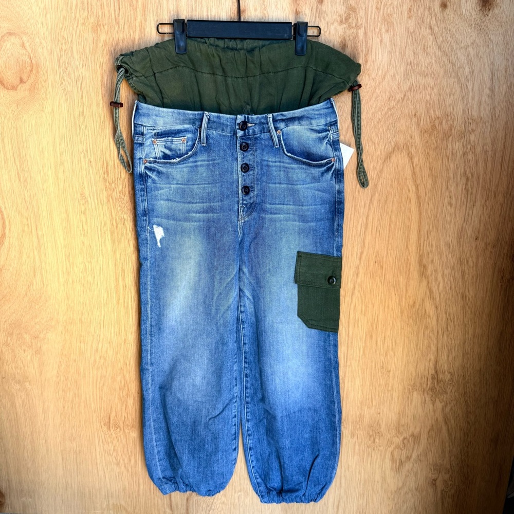 Mother The Balloon Drawstring Jeans in Pieces of What Women's size 26  NWT‎